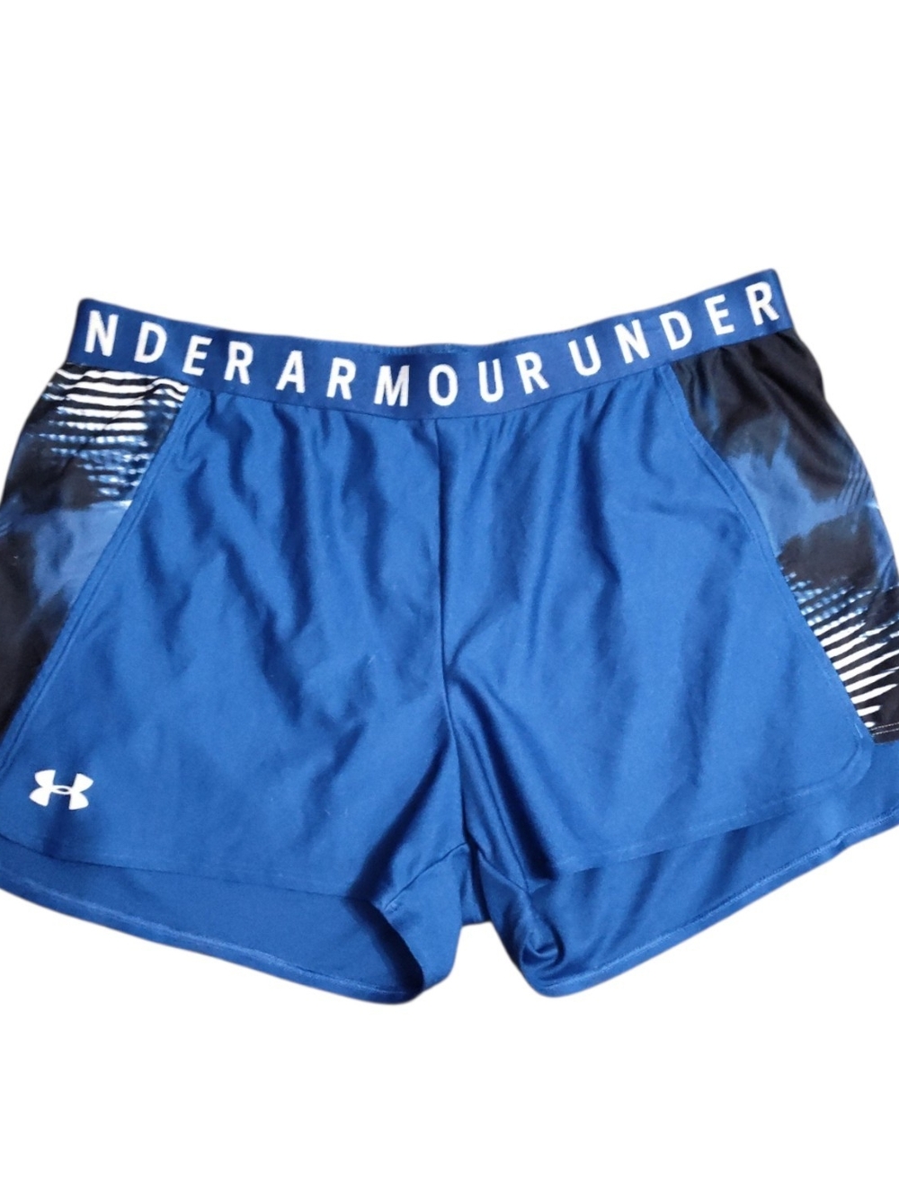 Under Armour Men’s Royal Blue Athletic Shorts with Black Accent Waistband